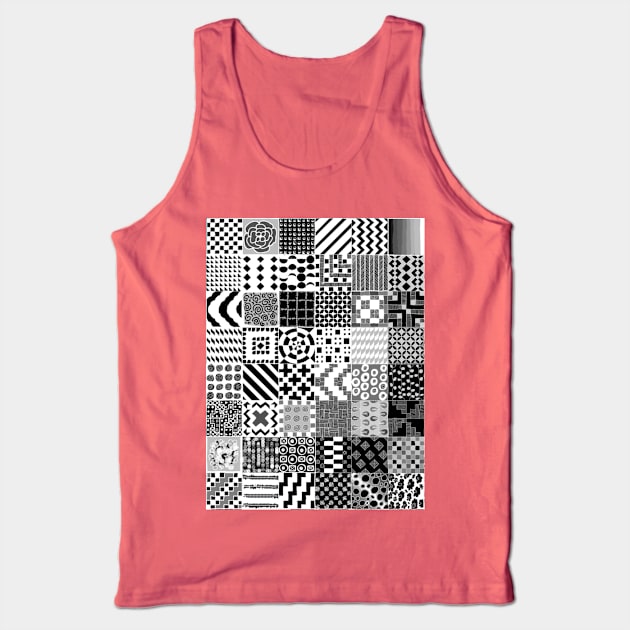 Graphic black n white tee Tank Top by Aimcactus